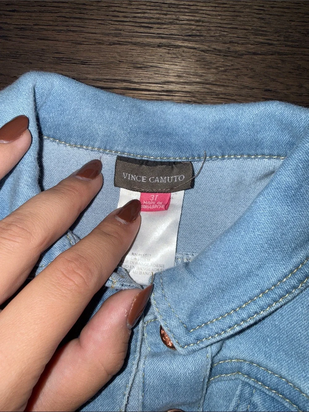 Vince Camuto Light Blue Ruffle-Trim Denim Jacket for Girls 3T